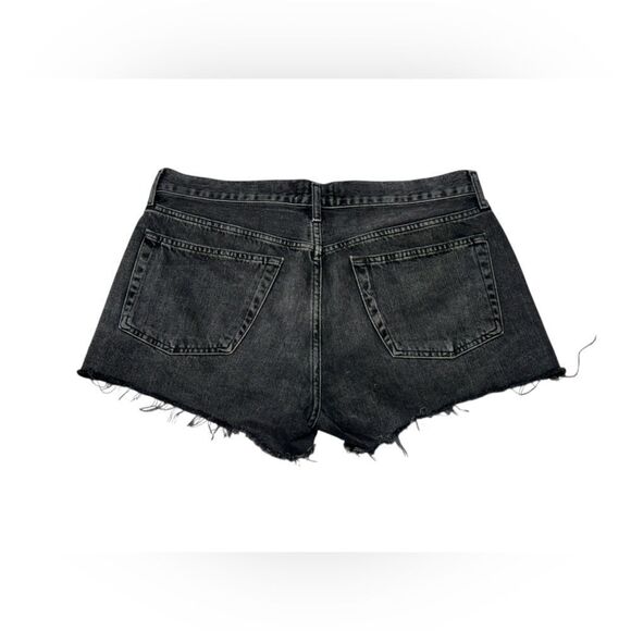 Women’s AGOLDE black PARKER VINTAGE CUT OFF distressed denim SHORTs size 29 - Picture 4 of 7